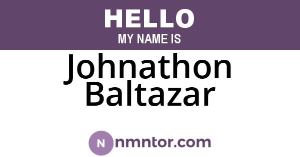 Johnathon Baltazar