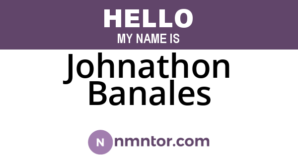 Johnathon Banales