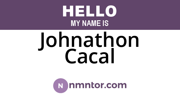 Johnathon Cacal