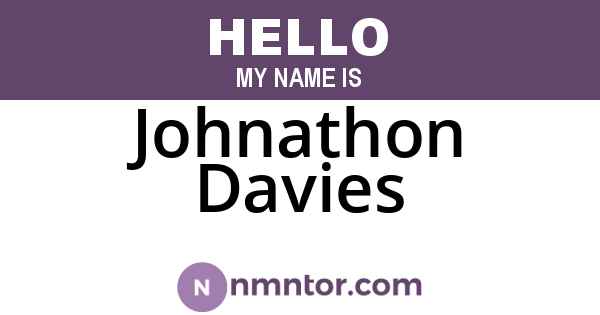 Johnathon Davies