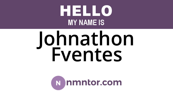 Johnathon Fventes