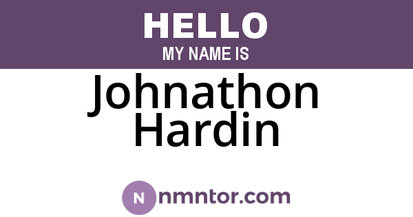 Johnathon Hardin