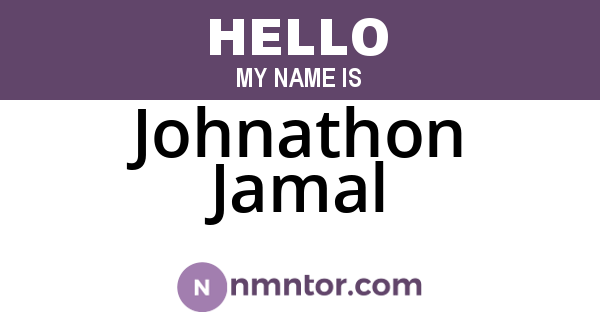 Johnathon Jamal
