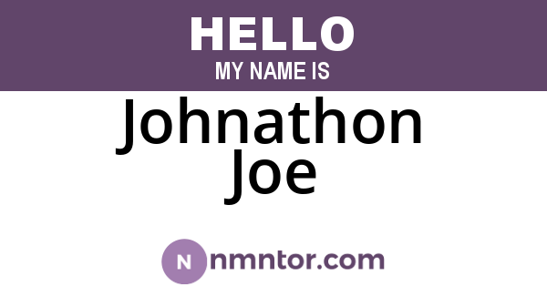 Johnathon Joe