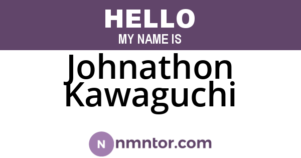 Johnathon Kawaguchi