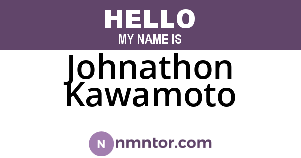 Johnathon Kawamoto