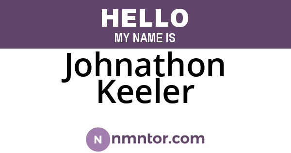 Johnathon Keeler