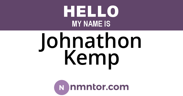 Johnathon Kemp