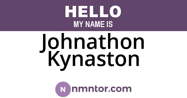 Johnathon Kynaston