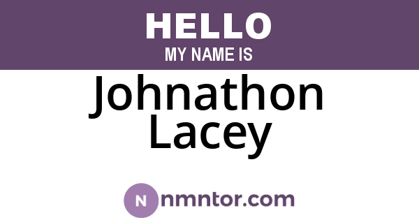 Johnathon Lacey