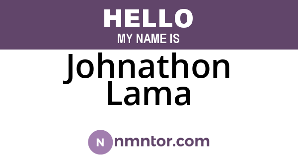 Johnathon Lama
