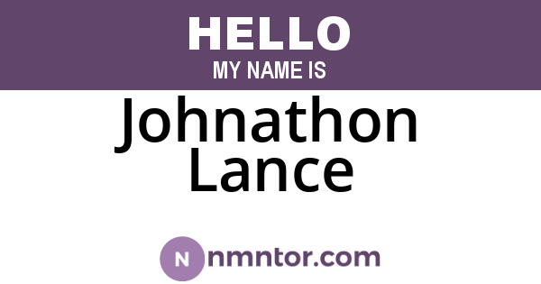 Johnathon Lance