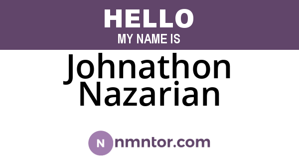 Johnathon Nazarian
