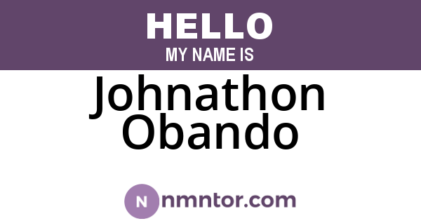 Johnathon Obando
