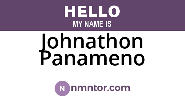 Johnathon Panameno