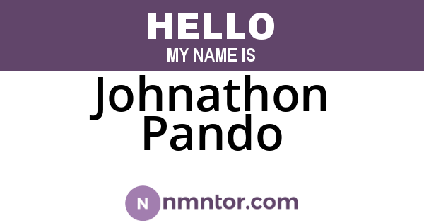 Johnathon Pando