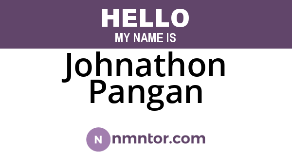 Johnathon Pangan