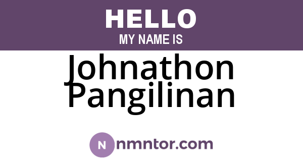 Johnathon Pangilinan