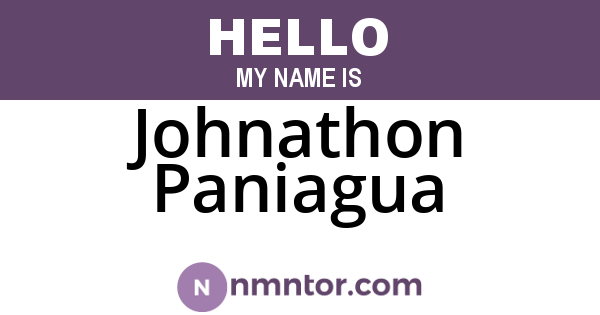 Johnathon Paniagua