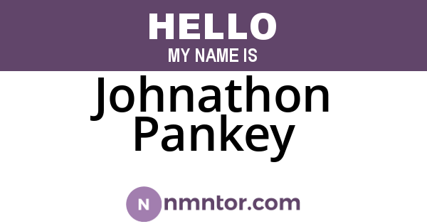 Johnathon Pankey