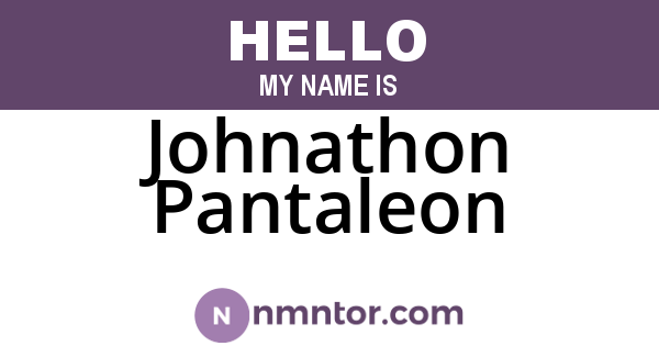 Johnathon Pantaleon