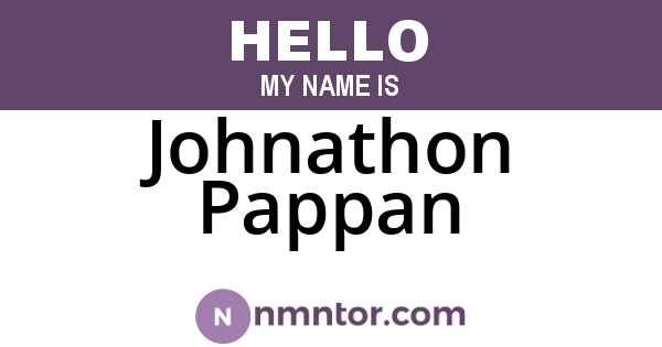 Johnathon Pappan