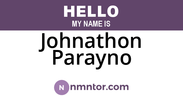 Johnathon Parayno