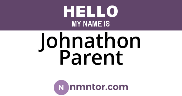 Johnathon Parent