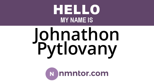 Johnathon Pytlovany