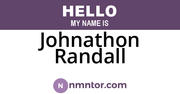 Johnathon Randall