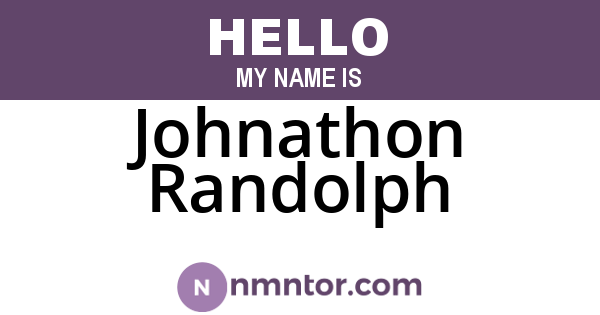Johnathon Randolph