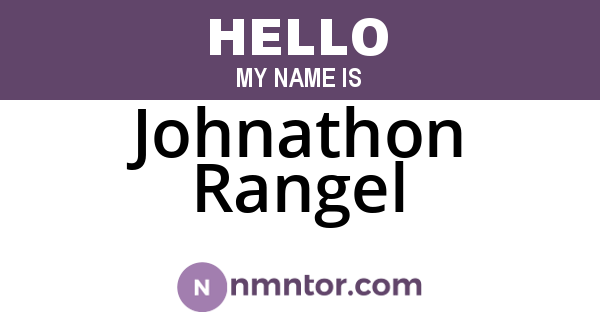 Johnathon Rangel