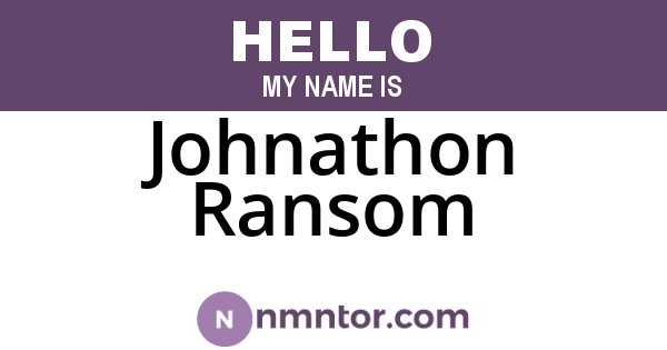 Johnathon Ransom