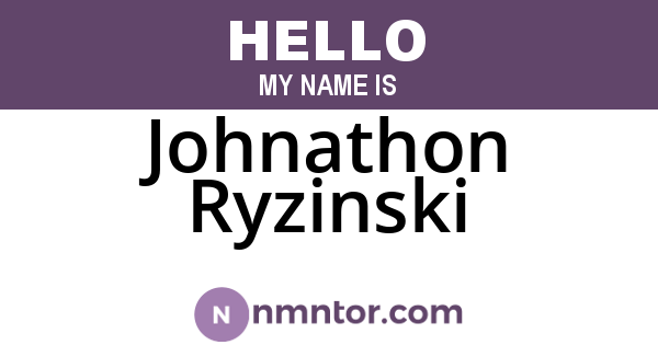Johnathon Ryzinski