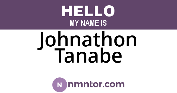 Johnathon Tanabe