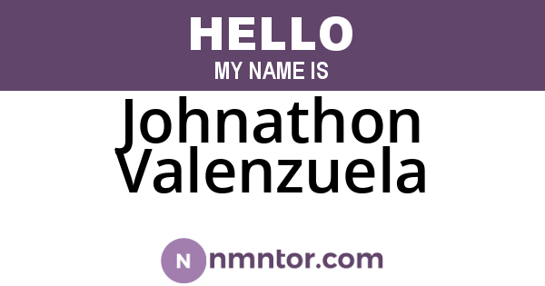 Johnathon Valenzuela