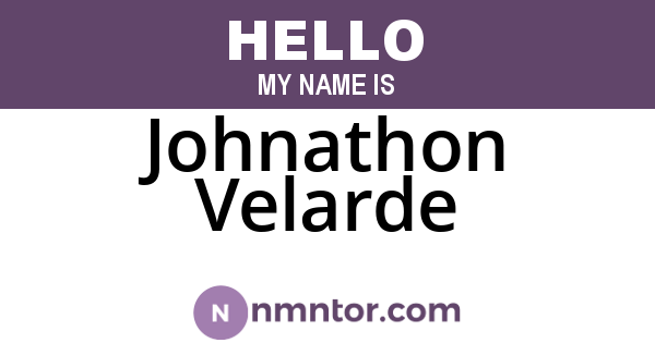 Johnathon Velarde