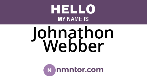 Johnathon Webber