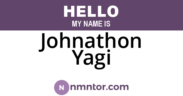 Johnathon Yagi