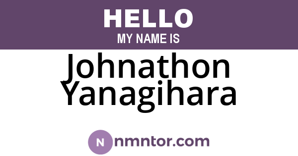 Johnathon Yanagihara