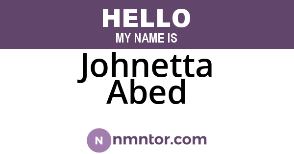 Johnetta Abed