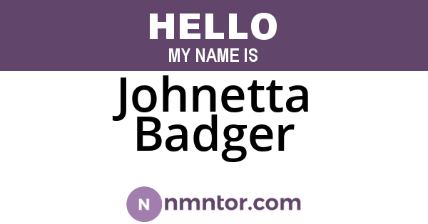 Johnetta Badger