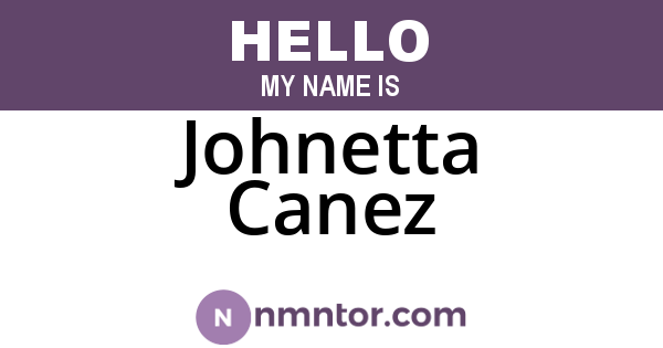 Johnetta Canez