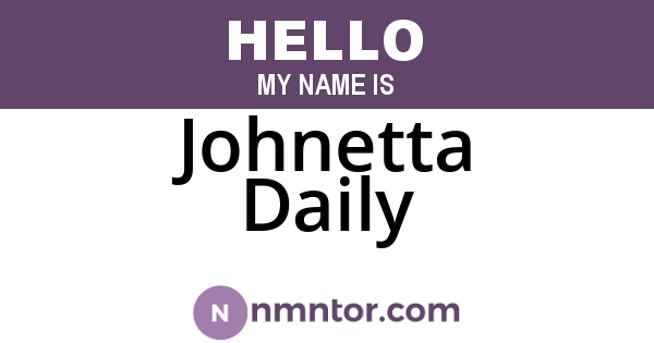 Johnetta Daily