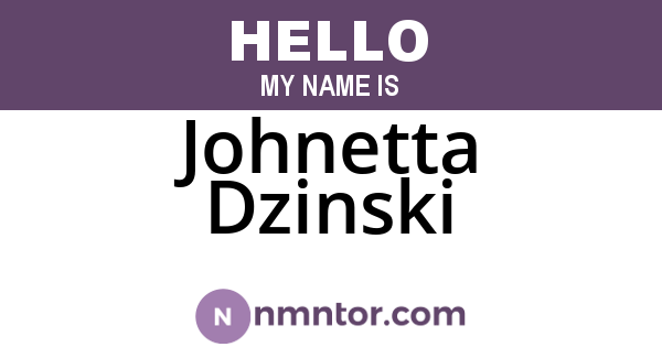 Johnetta Dzinski