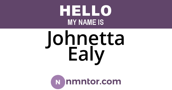 Johnetta Ealy