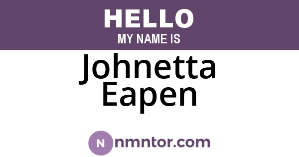 Johnetta Eapen