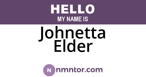 Johnetta Elder