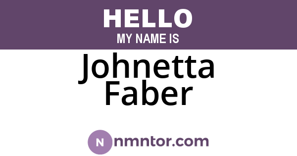 Johnetta Faber