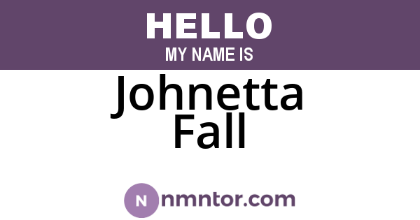 Johnetta Fall